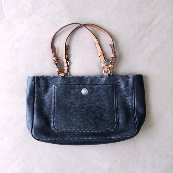 Vintage Coach Black Leather Bag - great size - Picture 8 of 10